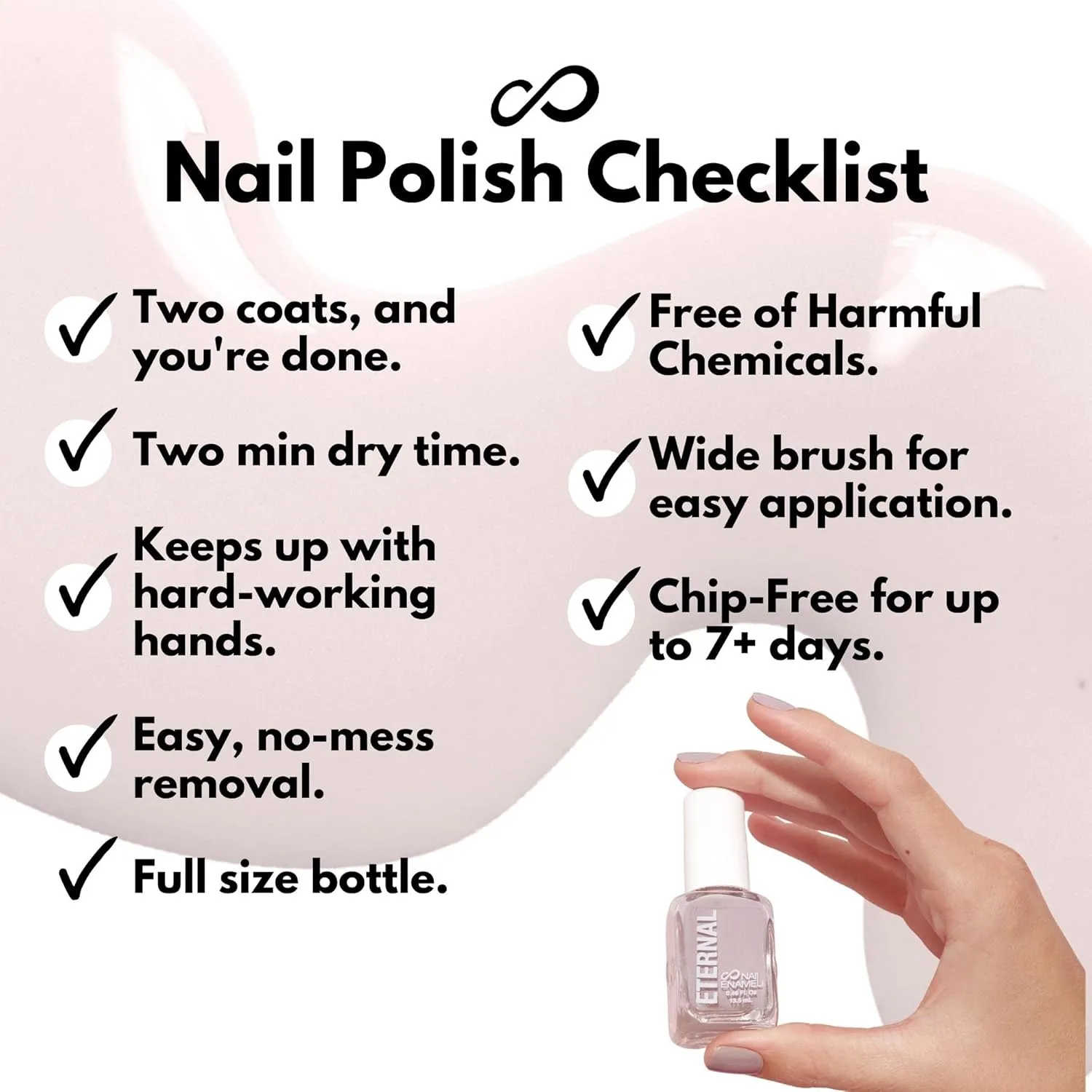 Eternal Pastel Nail Polish Set for Women (CLASSIC ME) - Nude Nail Polish Set for Girls - Lasting & Quick Dry Pink Nail Polish Kit for Home DIY Manicure & Pedicure - Made in USA, 13.5mL (Set of 5)