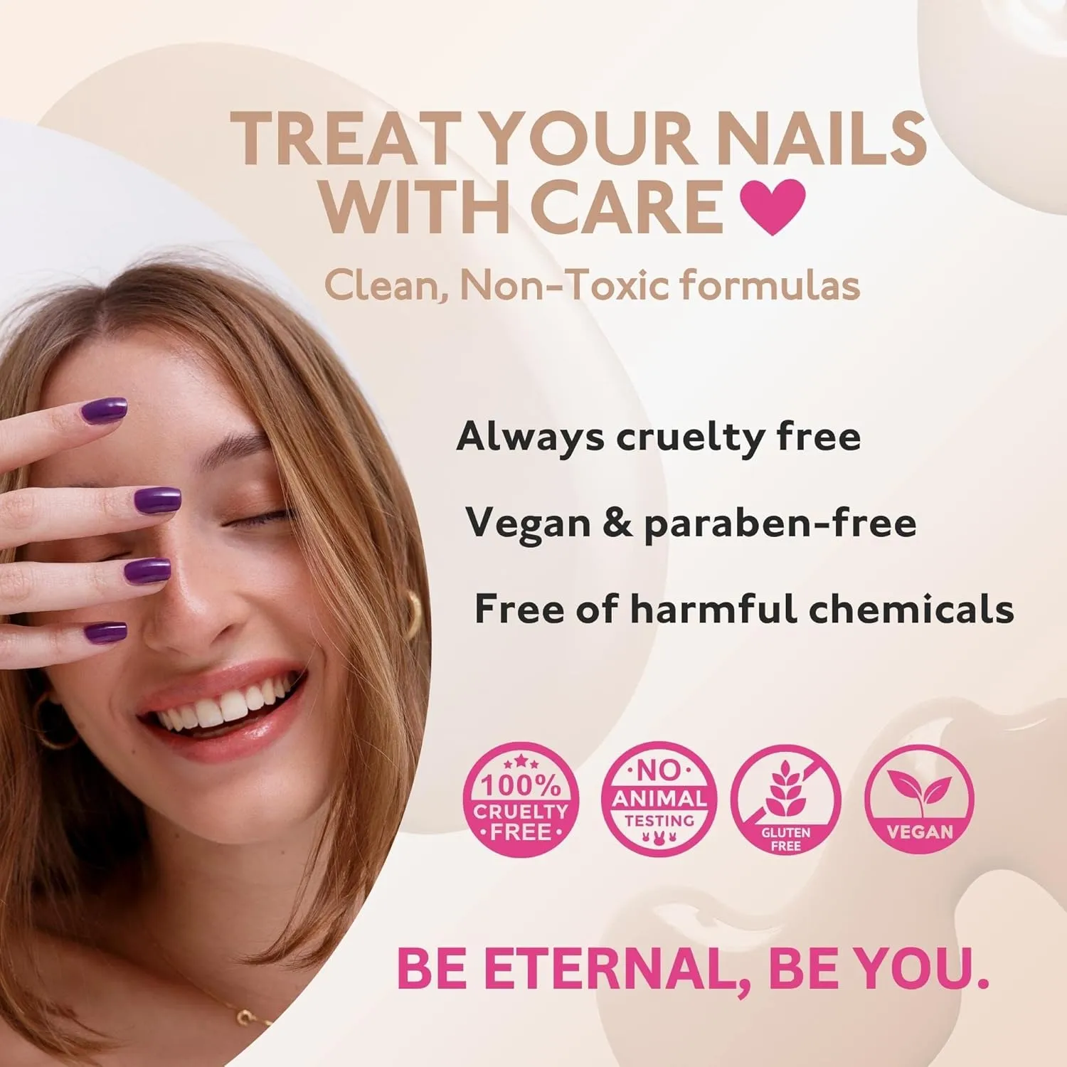Eternal Pastel Nail Polish Set for Women (CLASSIC ME) - Nude Nail Polish Set for Girls - Lasting & Quick Dry Pink Nail Polish Kit for Home DIY Manicure & Pedicure - Made in USA, 13.5mL (Set of 5)
