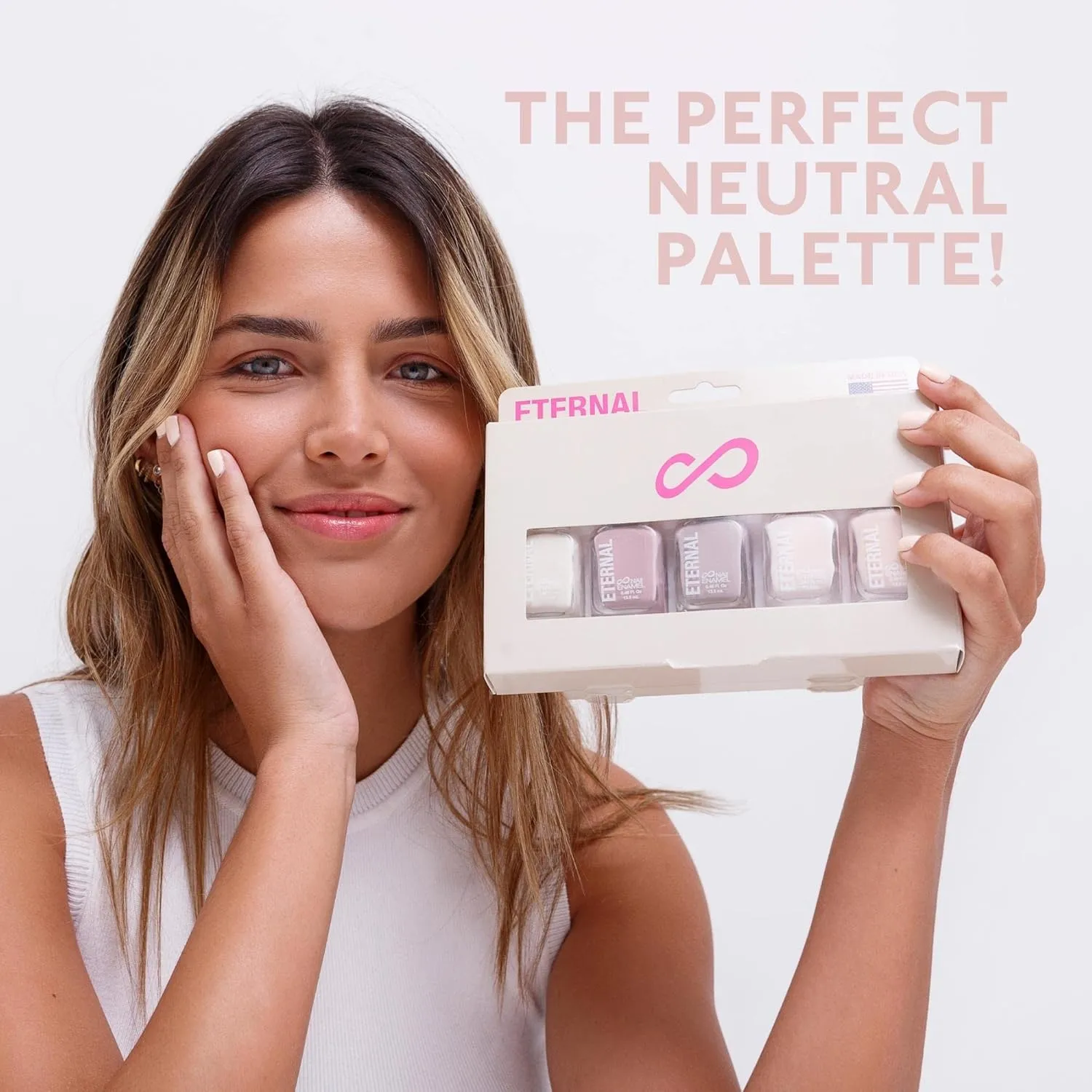 Eternal Pastel Nail Polish Set for Women (CLASSIC ME) - Nude Nail Polish Set for Girls - Lasting & Quick Dry Pink Nail Polish Kit for Home DIY Manicure & Pedicure - Made in USA, 13.5mL (Set of 5)