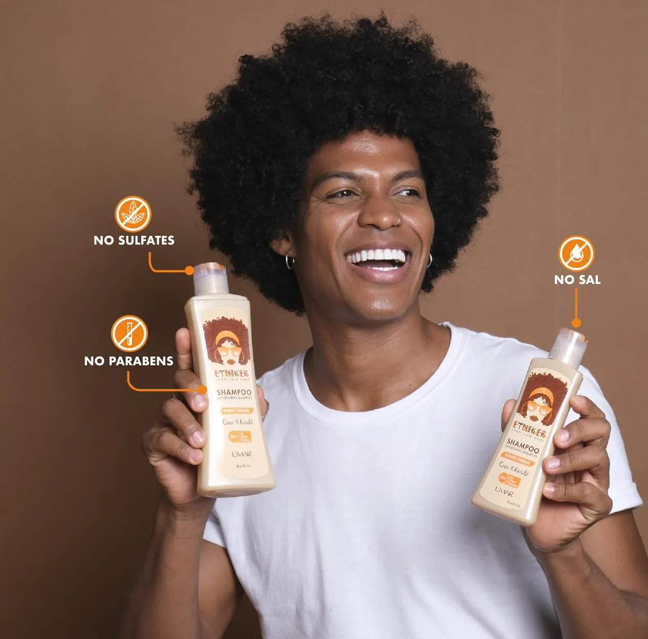 ETNIKER Nourishing Shampoo for Curly & Wavy Hair. Hydrates, Softens & Restores Moisture. Coconut & Shea Butter Formula. Sulfate-Free, Salt & Paraben-Free. Gentle Cleanser for Natural Hair. 8.4 fl oz