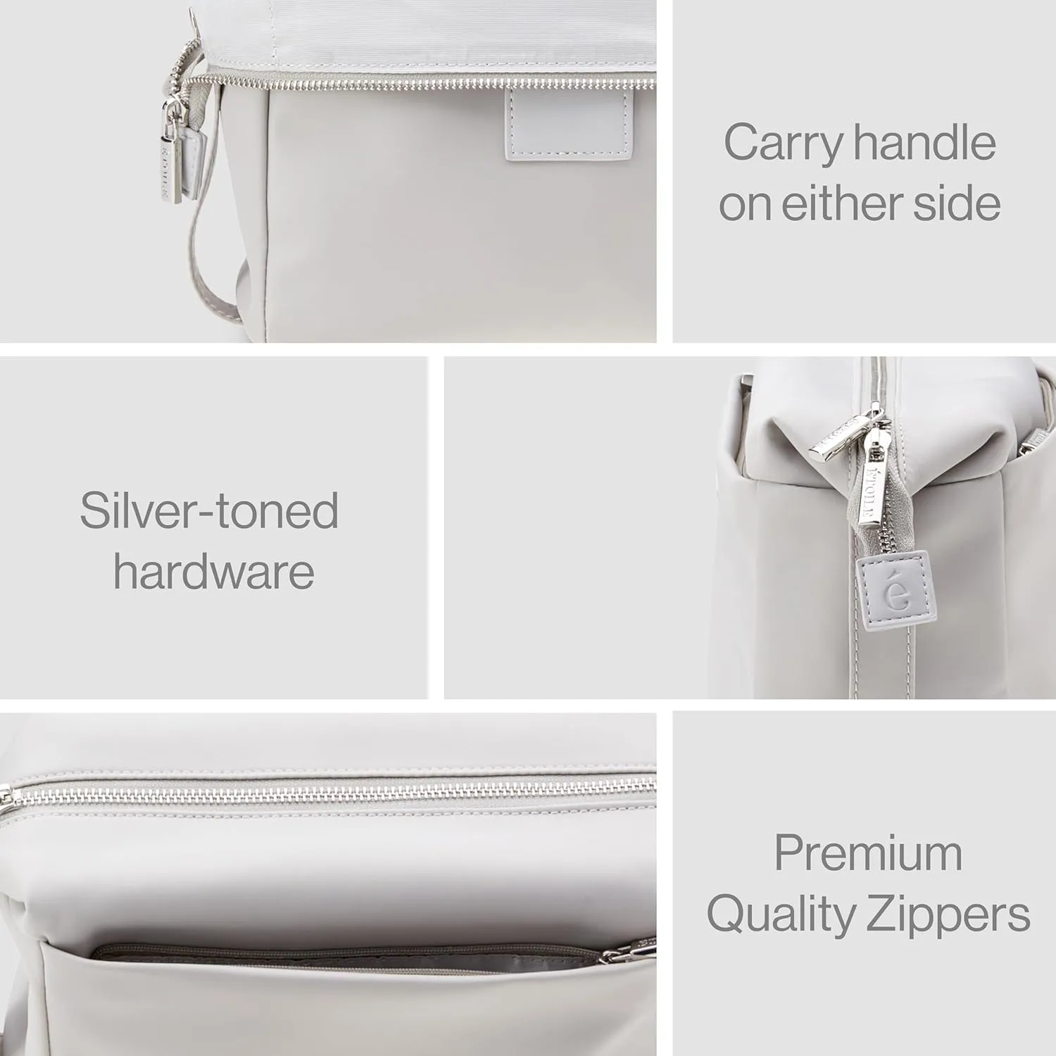 ETOILE - Jet Setter Travel Case Grey Soft Flexible and Foldable Makeup Cosmetic Travel Bag