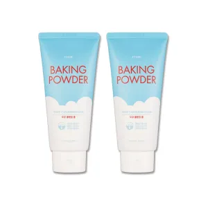 ETUDE 1 1 Baking Powder Pore Cleansing Foam SET 10.14 fl.oz*2(300ml*2) | Multi-Deep Cleansing Foam to Remove Dead Cells, Impurities From Pores and Cleanse Away, Korean Skin Care