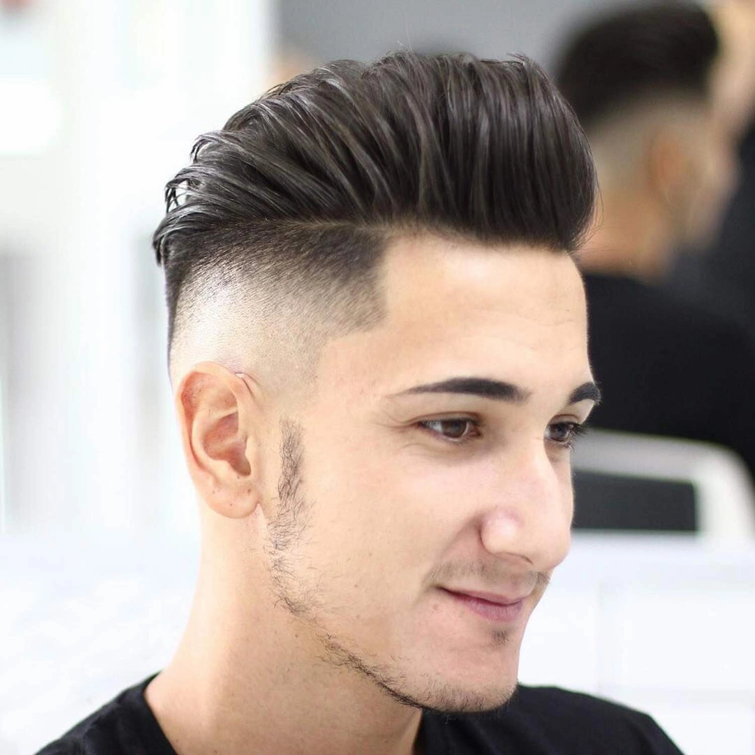 European Remy Human Hair Men Toupee with Clips Short Natural Black Replacement Hair Pieces Wigs for Man 8"x7"13