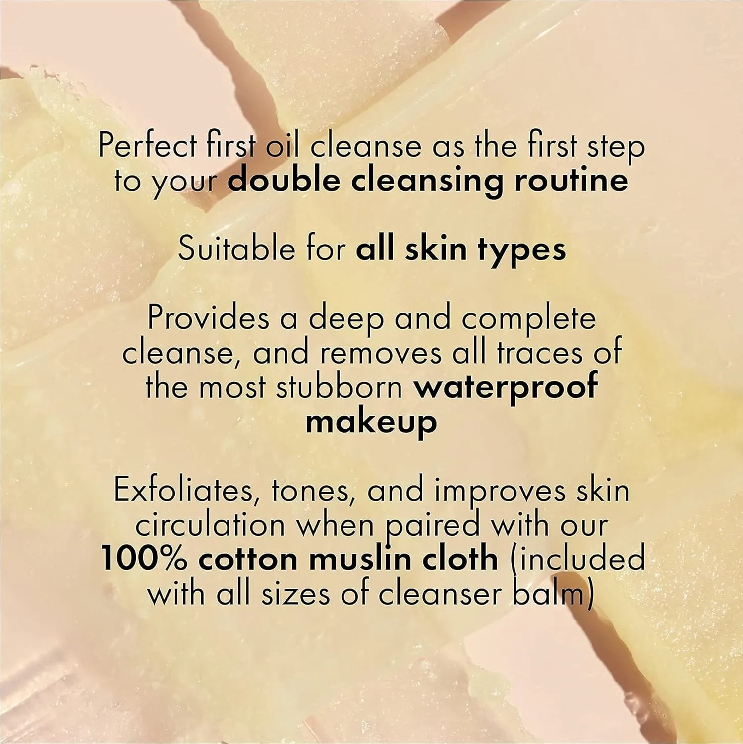 EVE LOM The Original Balm Cleanser - Facial Cleansing Balm - 5-in-1 Facial Cleanser & Muslin Cloth - Deep Cleansing & Gentle Exfoliation, Hydrating Skin Benefits, Removes Waterproof Make-Up