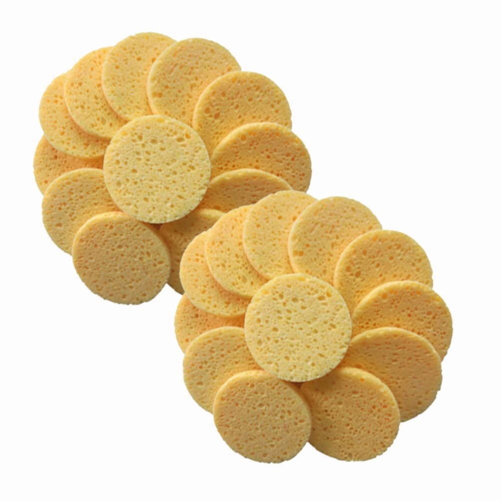 EXCEART 20Pcs Cleaning Sponge Washable Makeup Pads Reusable Facial face Scrub Sponge Exfoliating Facial Sponges Shower Pads Reusable Makeup Pads Makeup Cotton Eyes Cleaning pad