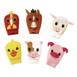 Excellerations My First Farm Hand Puppets, Ideal for Left of Right Handed Infant, Toddler or Child, Set of 6, Educational Kids Toy