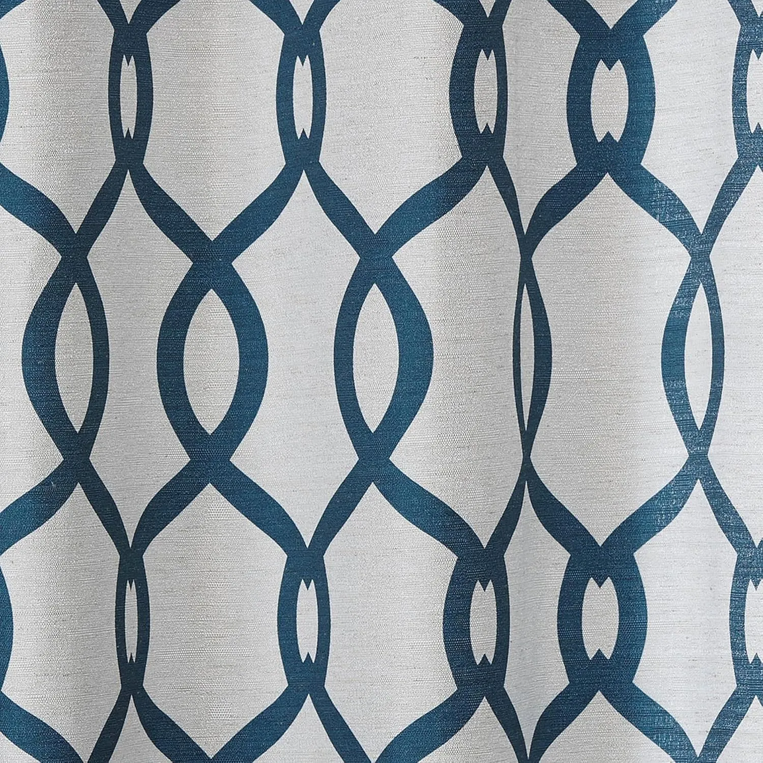 EXCLUSIVE HOME Kochi Light Filtering Linen Blend Grommet Top Curtain Panel Pair, 54"x84", Teal