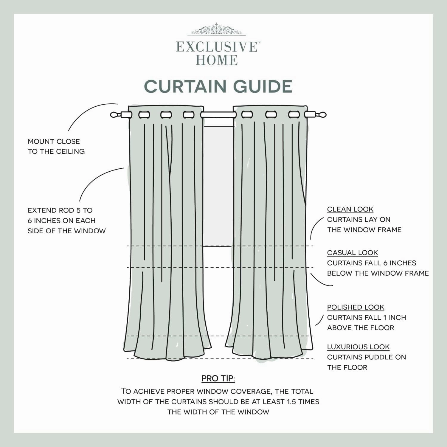 Exclusive Home Kochi Light Filtering Linen Blend Grommet Top Curtain Panel Pair, 54"x96", Burgundy