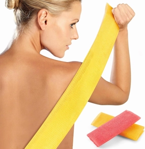 Exfoliating Washcloth, Exfoliating Shower Towel, Exfoliating Body Cloth, 6 PCS, Flame & Saffron