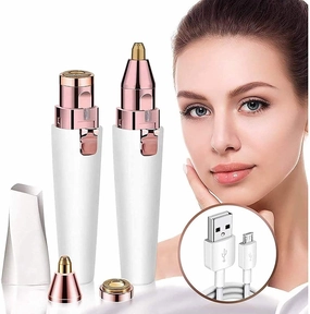 Eyebrow Hair, Rechargeable Eyebrow Trimmer, Painless-Precision Portable Electric Eyebrow Razor Tool for Face Lips Nose Facial Hair Removal for Women and Men Energy-Saving and Silent