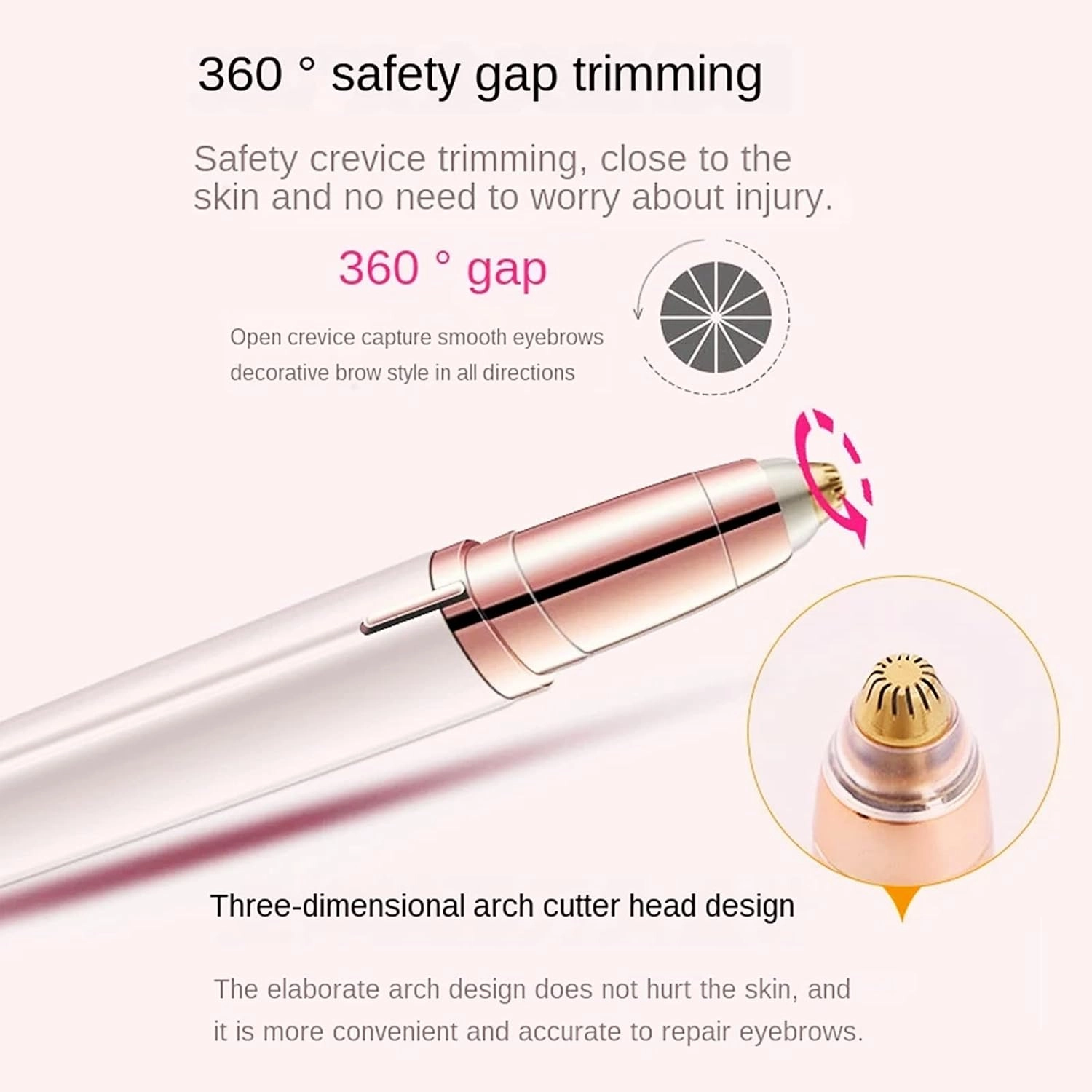 Eyebrow Hair Remover replacement heads for Finishing Touch Flawless Brows Eyebrow Hair Remover,Painless Blades with Cleaning Brush - As Seen on TV (flawless eyebrow replacement heads, 6 pack)