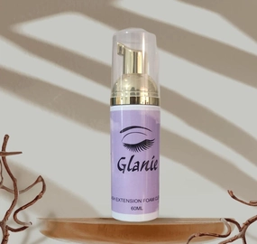 Eyelash Extension Cleanser Eyelid Foaming Cleanser Lash Foam Shampoo for Extensions, Oil, Paraben & Sulfate Free,100% Safe for Natural Lashes, Non-Irritating, Perfect for Professional Salon 60ml