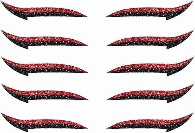 Eyeliner Stickers Glitter Eyeliner Stickers Instant Adhesive Eye Line Strip Reusable Eyeshadow (Gold, 15 Pairs)