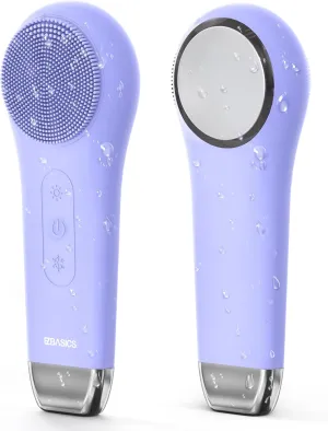 EZBASICS Facial Cleansing Brush face Scrubber Waterproof Face Scrub Brush for Men & Women Rechargeable Face Brushes for Facial Electric Silicone Face Scrubber Cleanser Brush 1 Pack 3 Modes Violet
