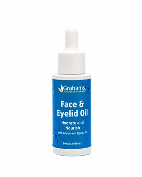 Face & Eyelid Oil - For Very Dry Skin Around Eye & Face, Eczema & Perioral Dermatitis - Steroid-Free, Hypoallergenic, Non-Comedogenic - 100% Pure - with Argan & Jojoba Oil (1.69 Fl Oz)