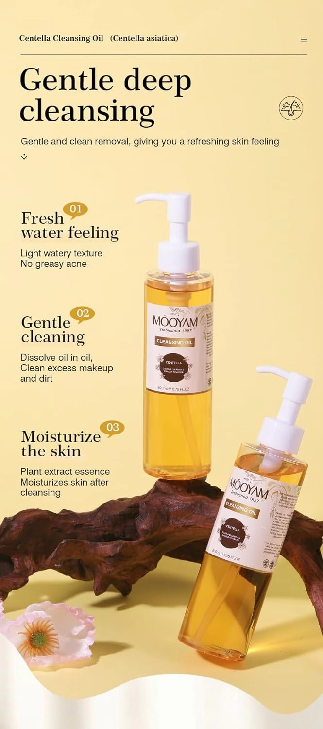 Face Cleansing Oil for Skin Care | Makeup Remover | Double Cleansing - Pack of 1. (6.76 fl.oz - 200 ml)