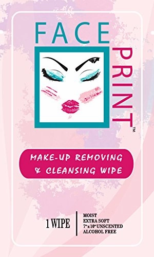 Face Print - Body Wipe Company - Premium makeup removing wipes - Facial cleansing towelettes - 40 Individual Packs