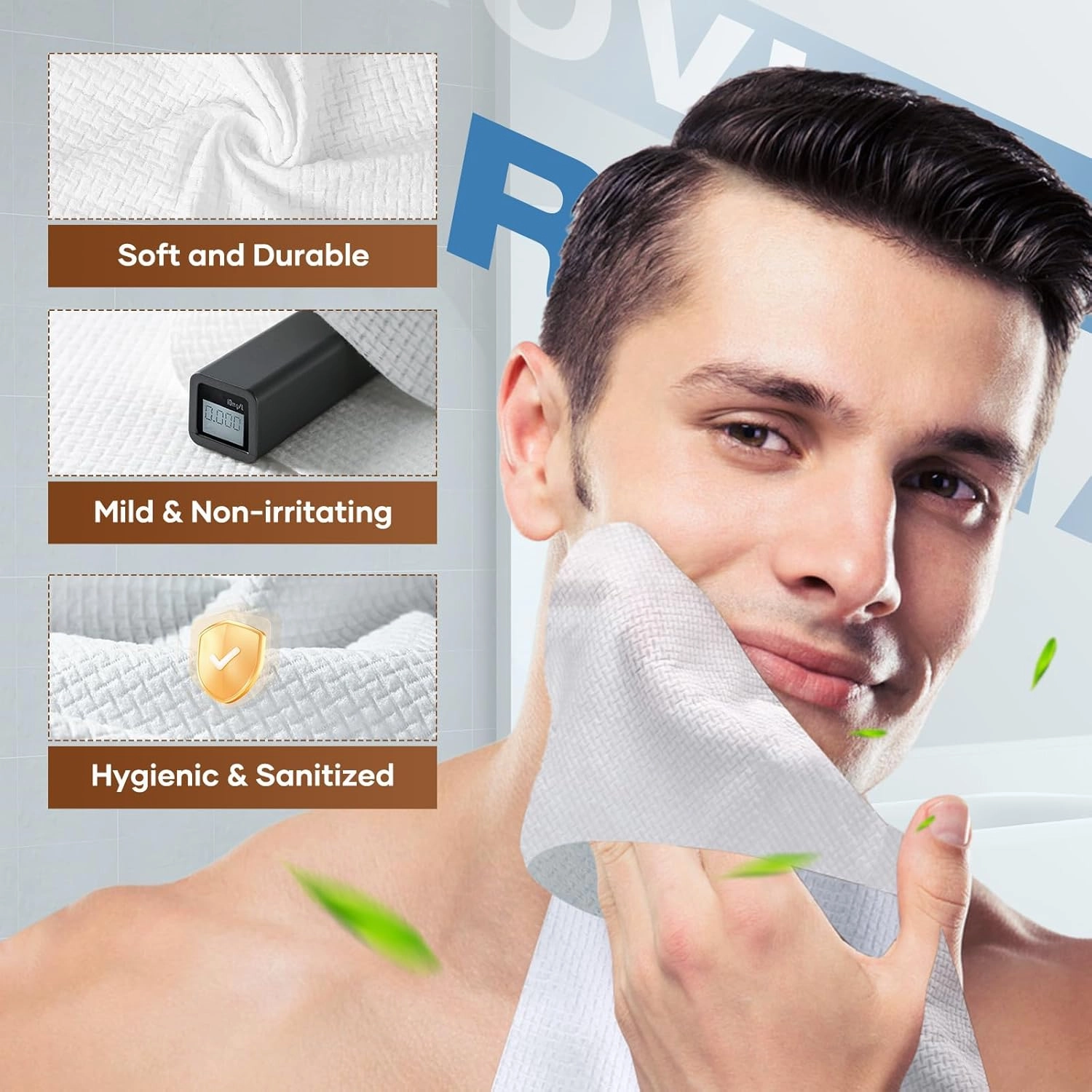 Face Towels, Disposable Face Towels, 10"×12" Softness Facial Towels, Makeup Remover Dry Wipes, Ultra Soft,Cooling Towels for Neck and Face,Face Towel XL (100-Piece, 2 Packs)