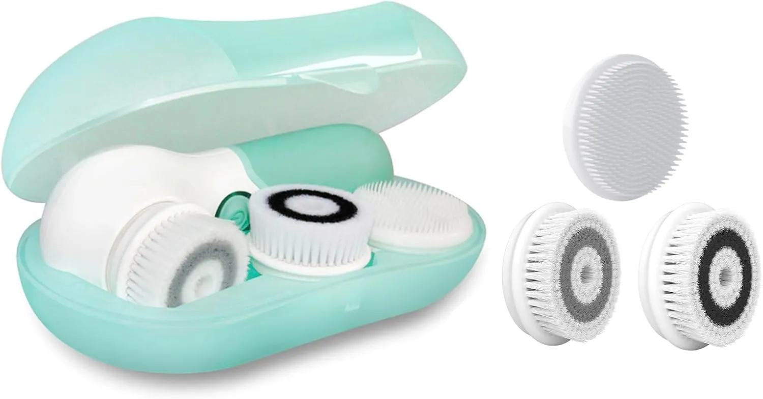 Facial Cleansing Brush Bundled Set with 3pcs Replacements