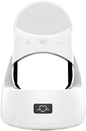 Facial Cleansing Brush, Electric Silicone Face Scrubber, Vibrating Massager, USB Rechargeble Face Scrubber Brush for Deep Cleanning, Blackhead Remover, Exfoliating (Color : White)