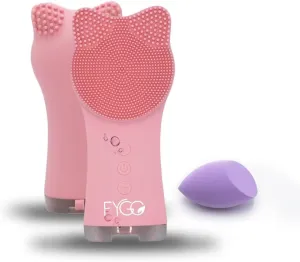 Facial Cleansing Brush - Rechargeable Electric Facial Scrubber & Exfoliator - Waterproof Soft Silicone Brush for Deep Cleaning & Exfoliating - 6 Mode Vibrating & Massaging Face Wash Brush - Pink