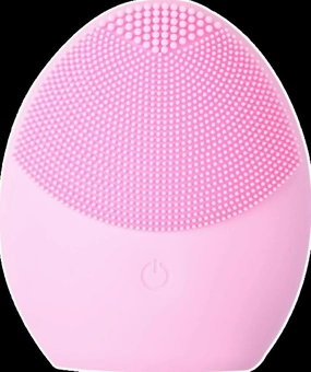 Facial Cleansing Brush Face Cleansing Brush Electric Facial Massager Silicone Brush Cleaner Sonic Vibration Deep Pore Cleaning,Old Pink