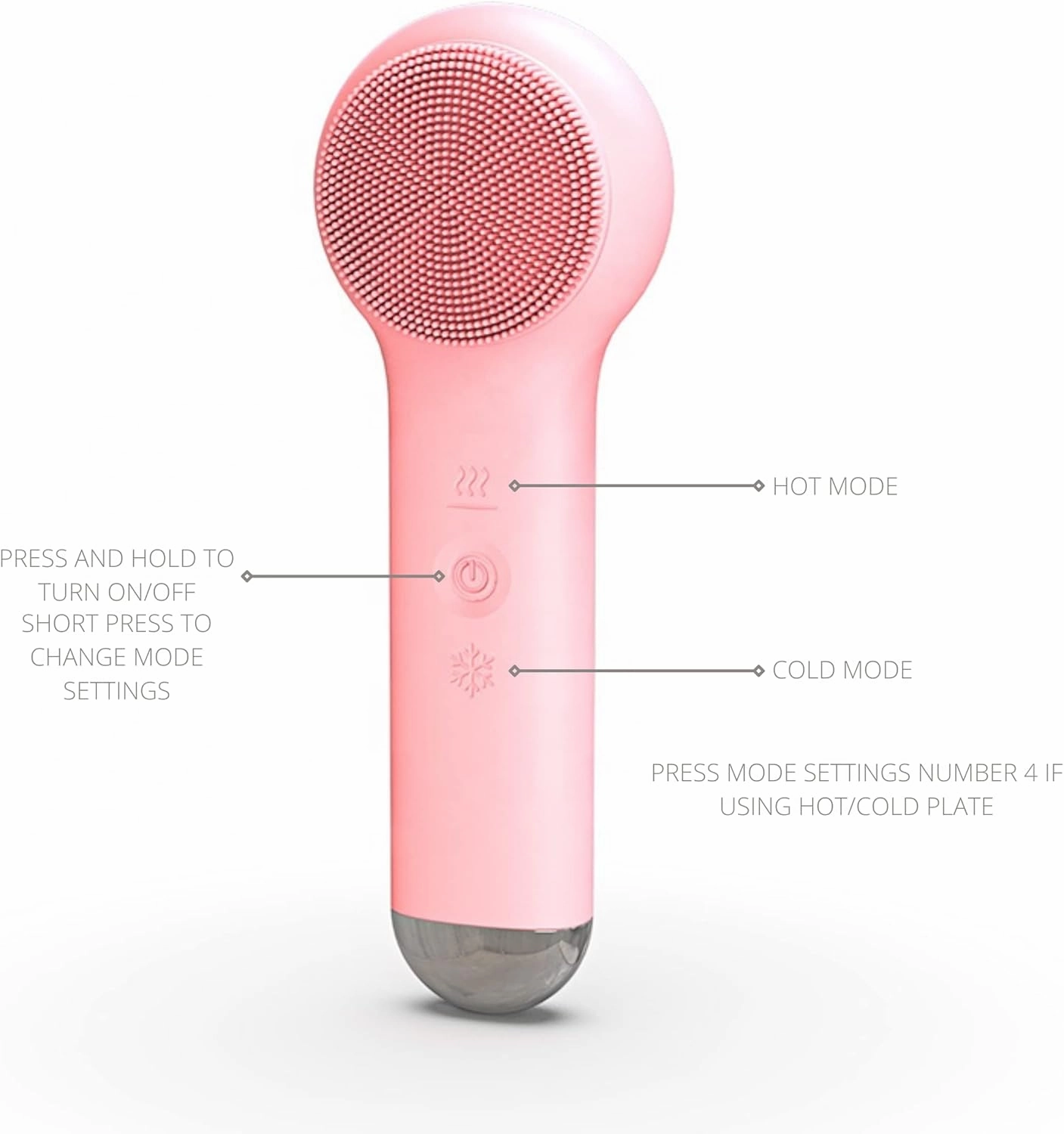 Facial Cleansing Brush|Hot and Cold Compress|Waterproof Silicone Facial Scrubber|Deep Cleaning|Gentle Exfoliating|Massaging|USB Rechargeable