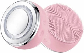 Facial Cleansing Brush, Soft Silicone, Waterproof Vibrating Face Brush for Deep Cleansing, Exfoliating and Massaging (Color : Pink)