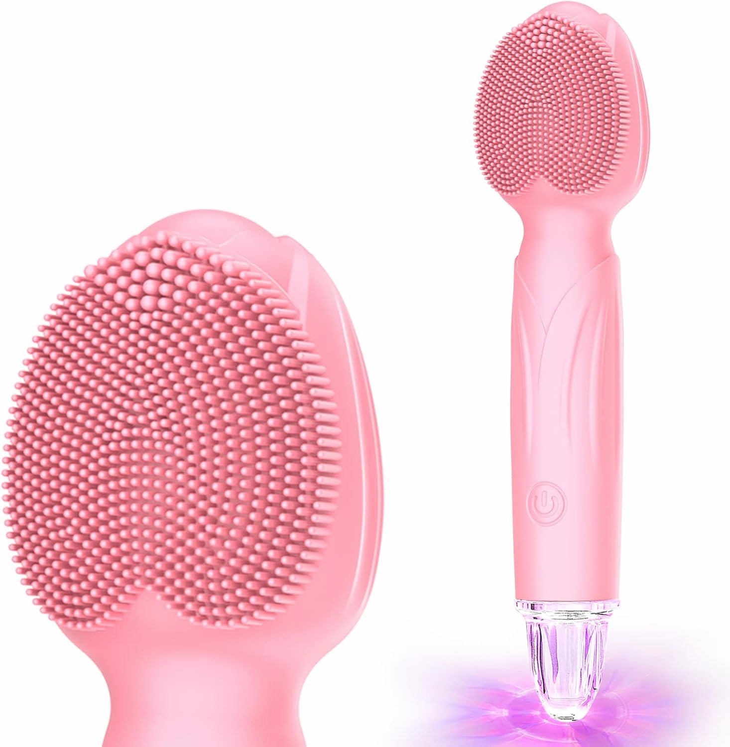 Facial Cleansing Brush, USB Rechargeable Waterproof Face Scrubber for Women, Upgrade Silicone Personal Massager, 7 Speed Modes, Face Brushes for Cleansing and Exfoliating