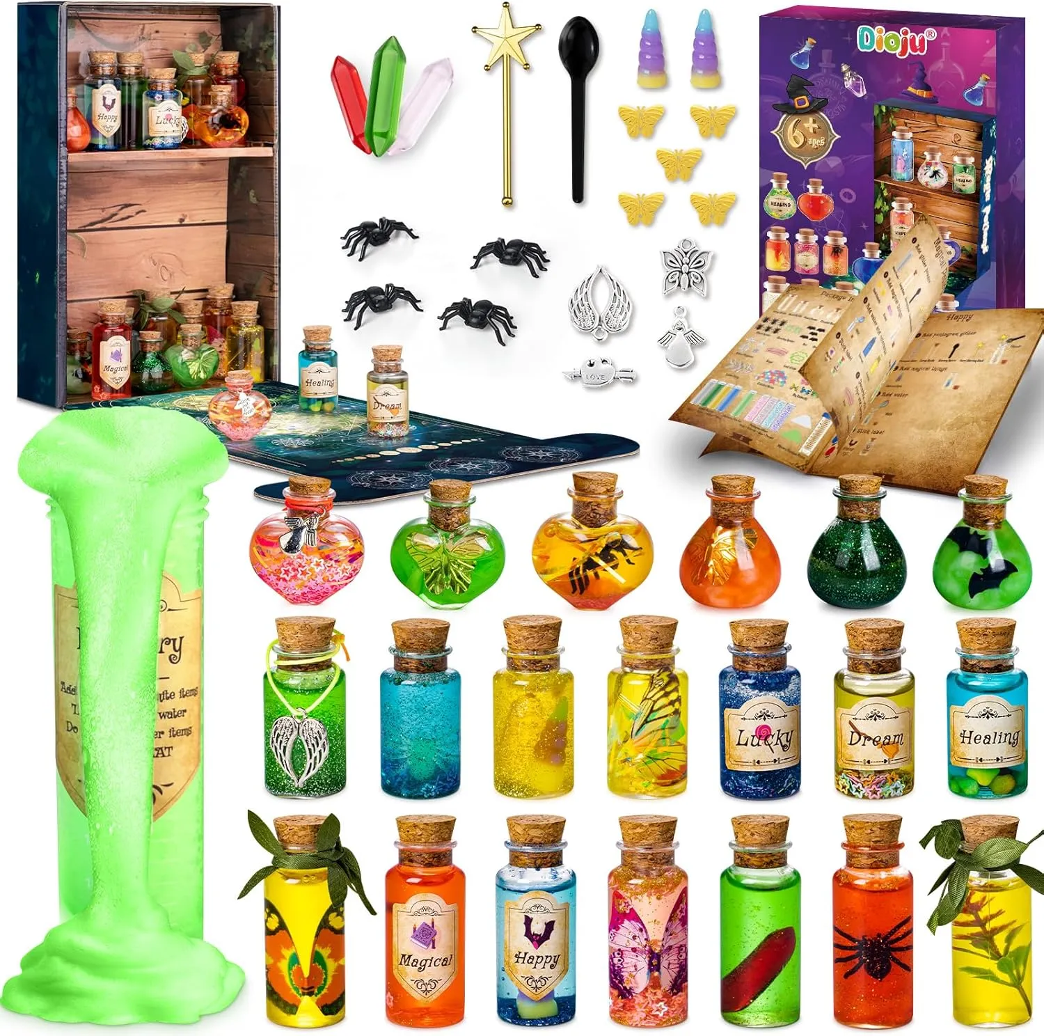 Fairy Mysterious Formula Kits for Kids with 20 Mix Witch Formula Bottles, DIY Arts and Craft Kit, Creative Christmas Decorations, Birthday Gifts Toys for Age 6 7 8 9 10 11 12  Year Old Boys and Girls