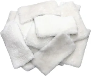 Fanfanwin 20 Pcs Sheepswool Leather Remnants, Pure Sheepskin Lambs Wool Scrap, Sheep Leather and Wool, Approx.10" x 5" Sheepskin Pad Scrap for Polishing Cleaning Painting Staining Arts & Crafts