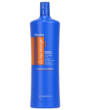 Fanola No Orange Mask - Color Depositing Blue Hair Mask Removes Brassiness On Color Treated Hair With Dark Tones - Conditioning Detangles, Nourishes And Hydrates 33.8 Fl Oz