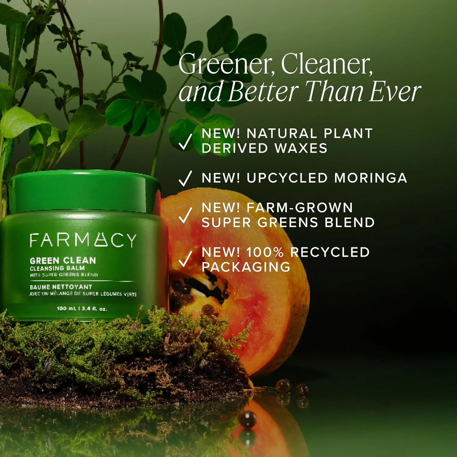 Farmacy Melt & Moisturize Duo - Travel Size Skin Care Set with Green Clean Makeup Remover Balm & Honey Halo Moisturizer Face Cream - Cleanses Skin & Hydrates for a Plump, Dewy Glow (2 Count)