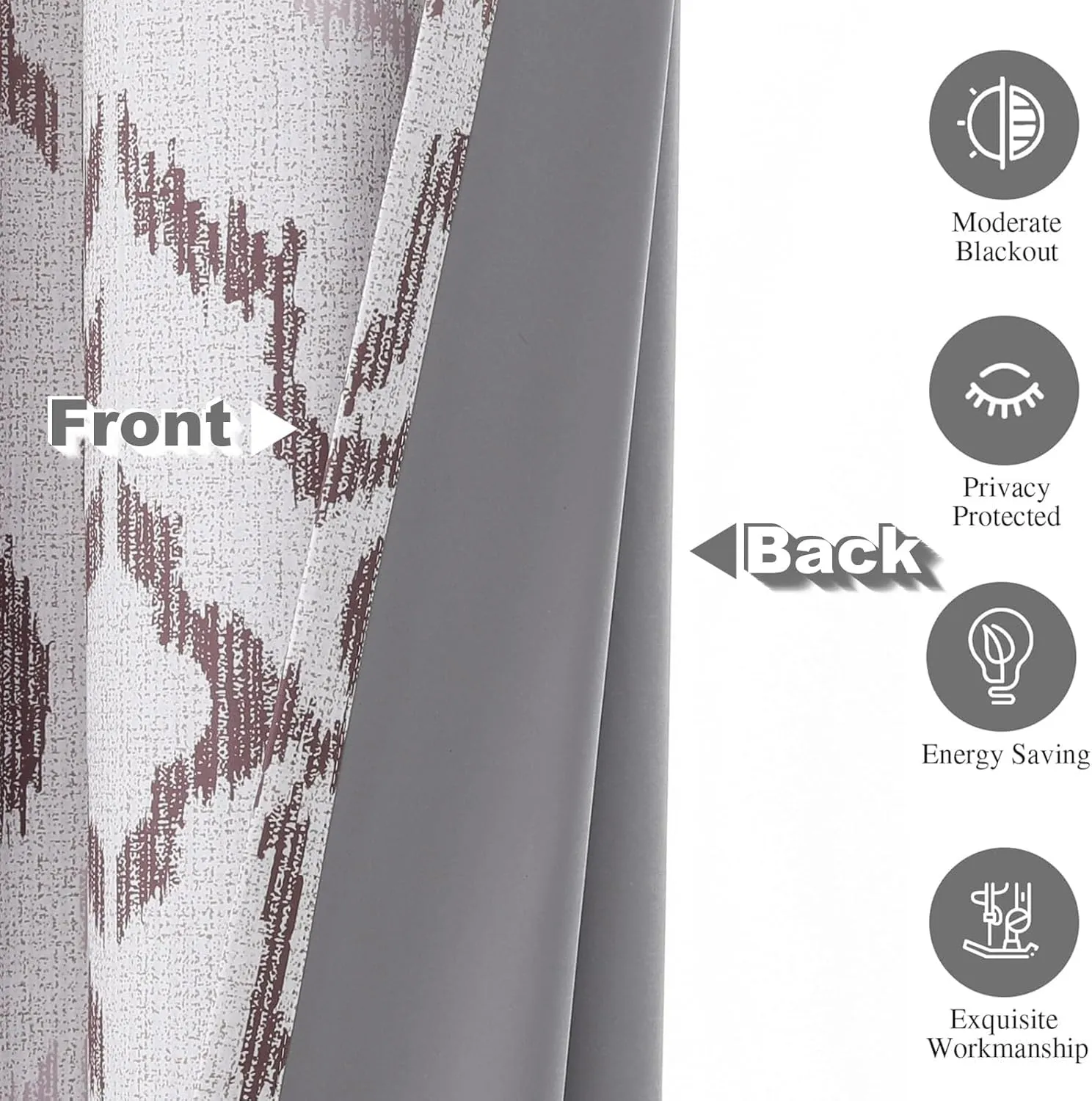 Farmhouse Blackout Curtains, 84 Inches Long, Set of 2 Panels Grommet Top for Living Room,Window Treatment Sets, Vintage Country Style Floral Coffee, W 52xL 84 Inch