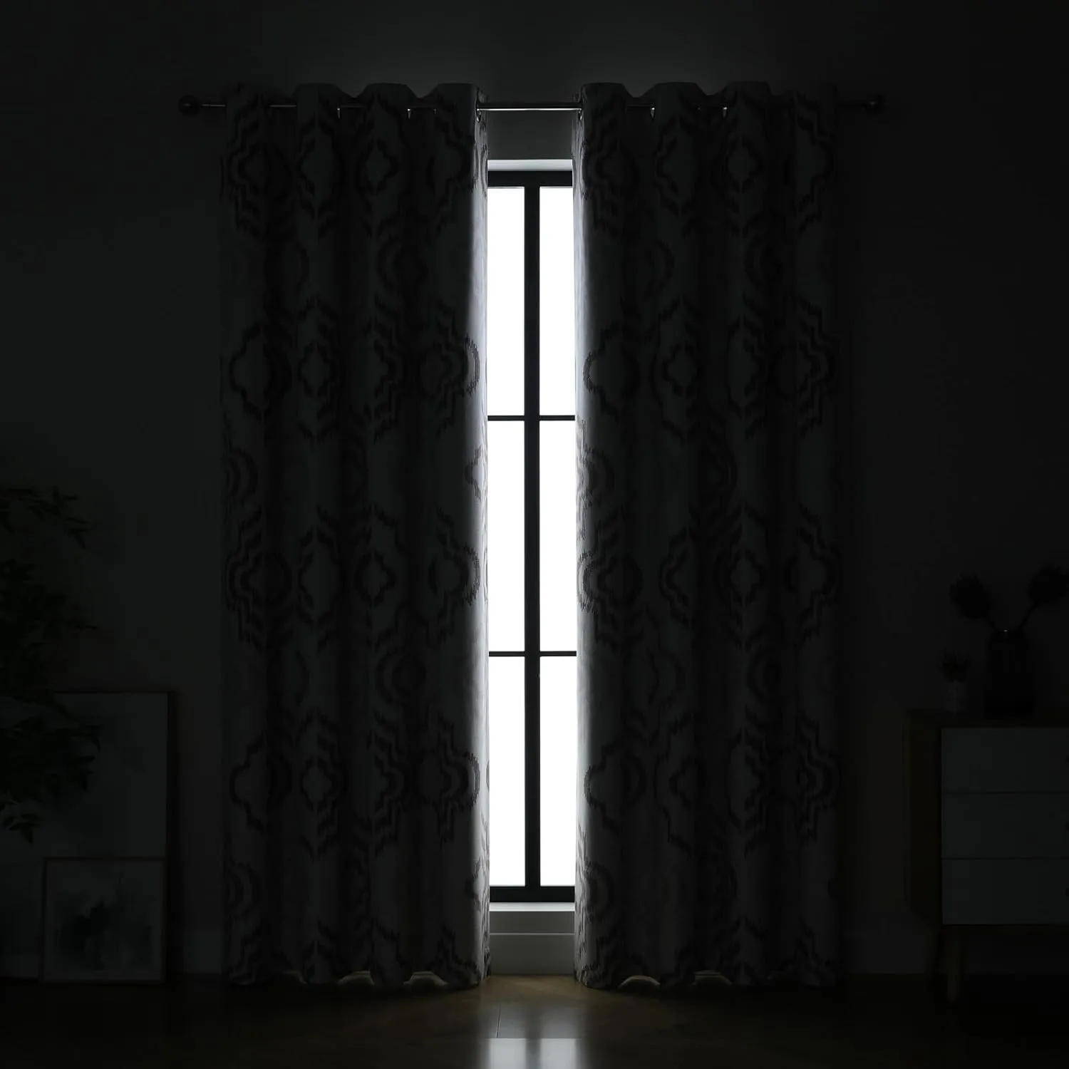 Farmhouse Blackout Curtains, 84 Inches Long, Set of 2 Panels Grommet Top for Living Room,Window Treatment Sets, Vintage Country Style Floral Coffee, W 52xL 84 Inch