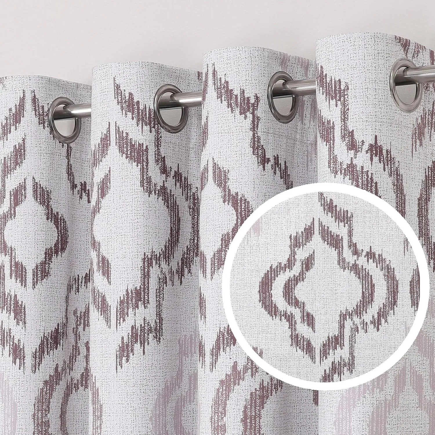 Farmhouse Blackout Curtains, 84 Inches Long, Set of 2 Panels Grommet Top for Living Room,Window Treatment Sets, Vintage Country Style Floral Coffee, W 52xL 84 Inch