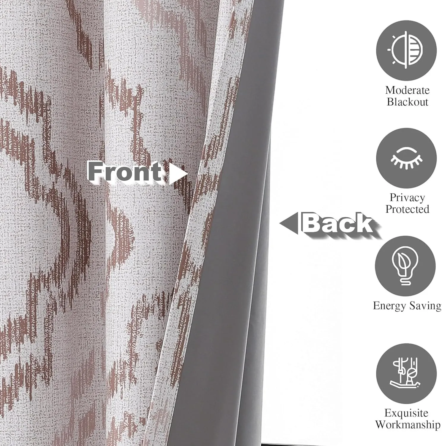 Farmhouse Blackout Curtains, 84 Inches Long, Set of 2 Panels Grommet Top for Living Room,Window Treatment Sets, Vintage Country Style Floral Light Beige, W 52xL 84 Inch