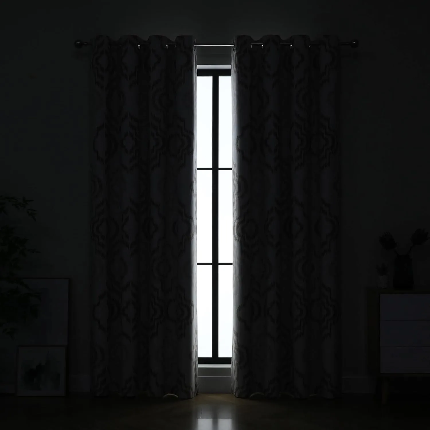 Farmhouse Blackout Curtains, 84 Inches Long, Set of 2 Panels Grommet Top for Living Room,Window Treatment Sets, Vintage Country Style Floral Light Beige, W 52xL 84 Inch