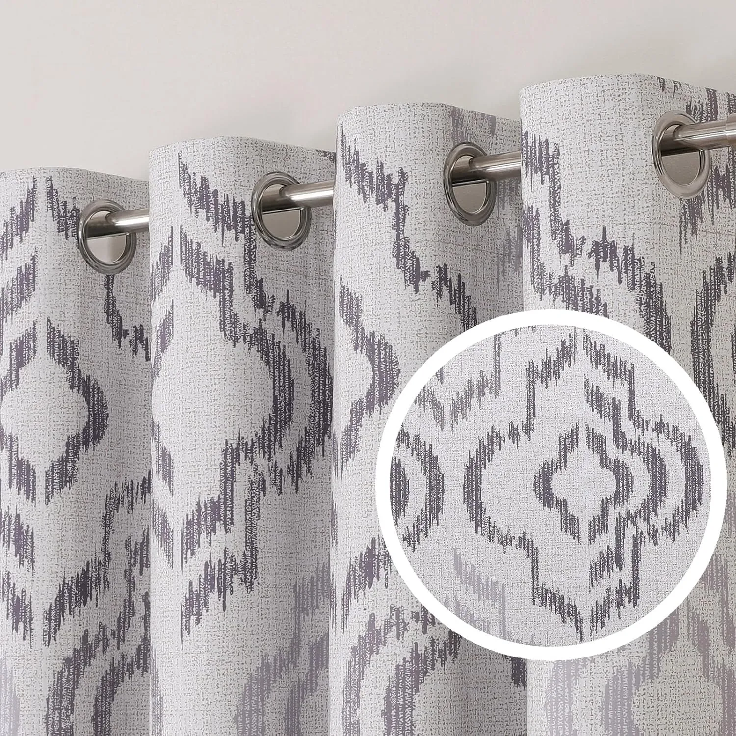 Farmhouse Blackout Curtains, 84Inches Long, Set of 2 Panels Grommet Top for Living Room,Window Treatment Sets, Vintage Country Style Floral Light Beige, W 52xL 84 Inch