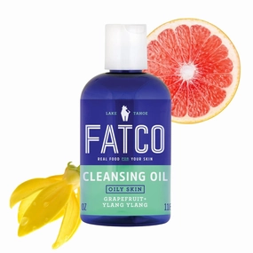 FATCO Facial Cleansing Oil and Fresh Face Wash for Oily Skin - Grapefruit   Ylang Ylang (2 oz)