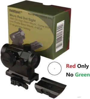 Field Sport Quick Release Micro Red Dot Sight with an Extra Low Profile Base