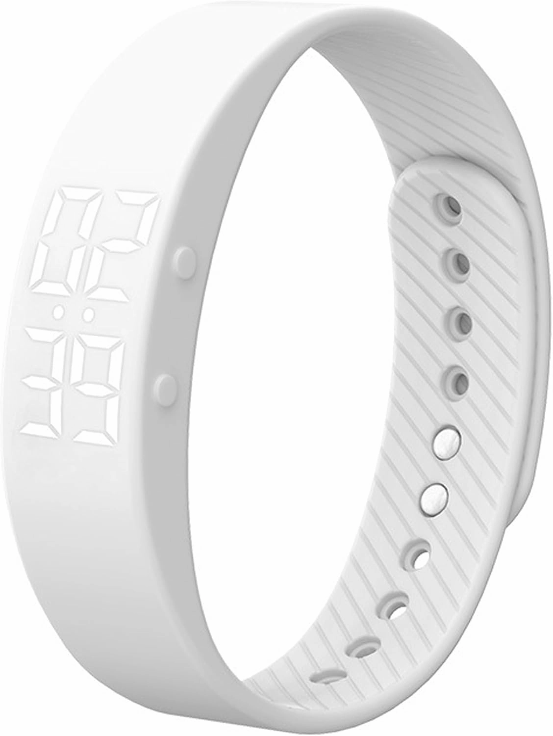 findtime Fitness Tracker Without Smartphone No Bluetooth No APP USB Charge Pedometer Sports White Wristwatch Suitable for Mens Womens Students Teenagers Teens