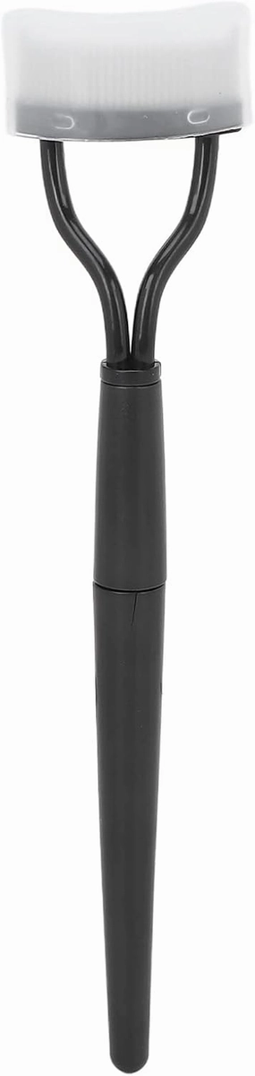Folding Reusable Stainless Steel Eyelash Separator Comb with Cover Black Eyelash Comb Mascara Applicator Brush Eyelash Definer
