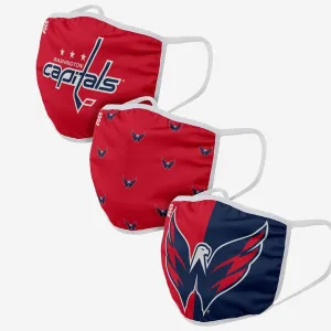 Forever Collectibles Washington Capitals FOCO Face Mask Reusable Face Cover Adult 3 Pack