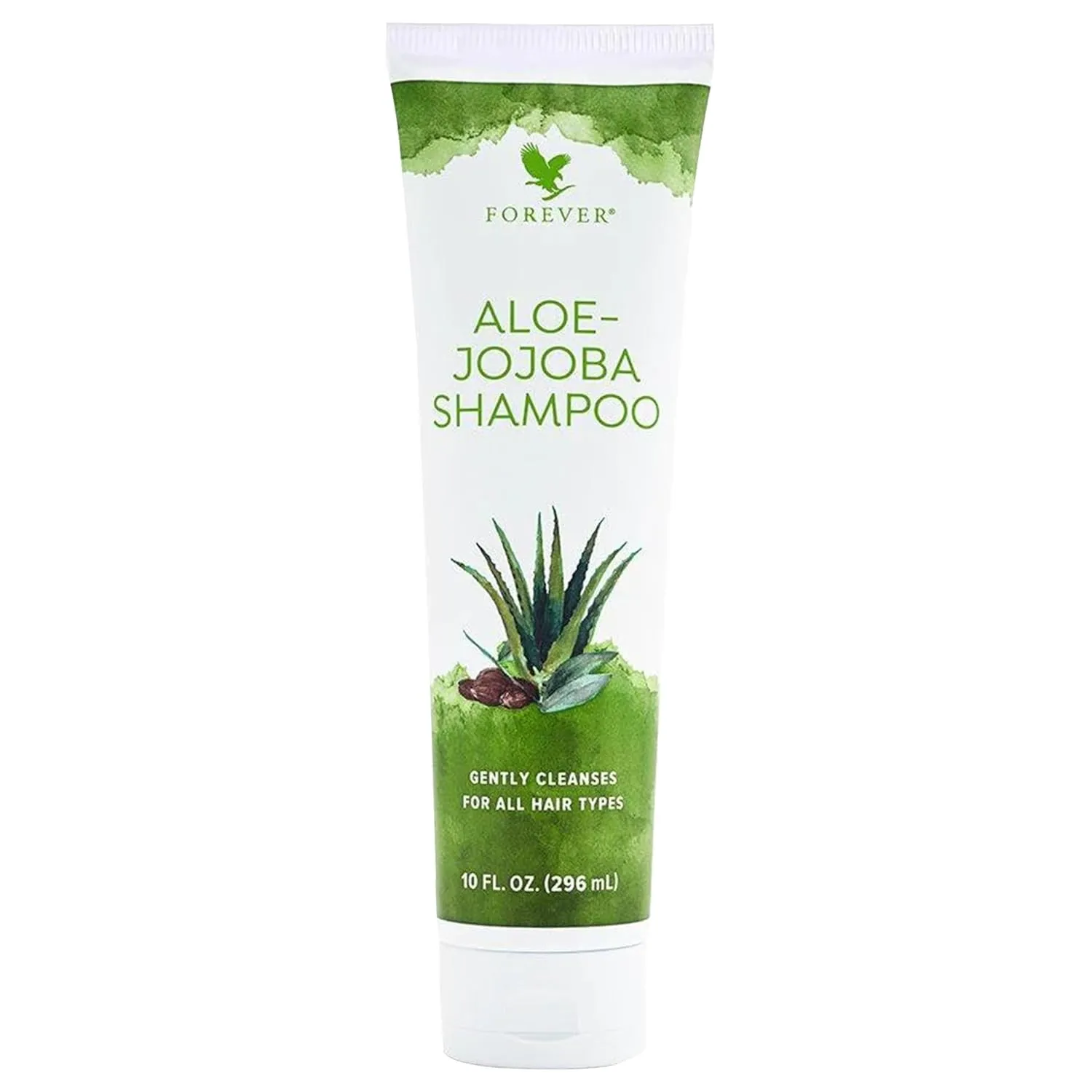Forever Living - Aloe-Jojoba Shampoo - For All Hair Types with Aloe Vera, Vitamin A and Jojoba Oil - Tropical Fruit Fragrance - 10 fl oz