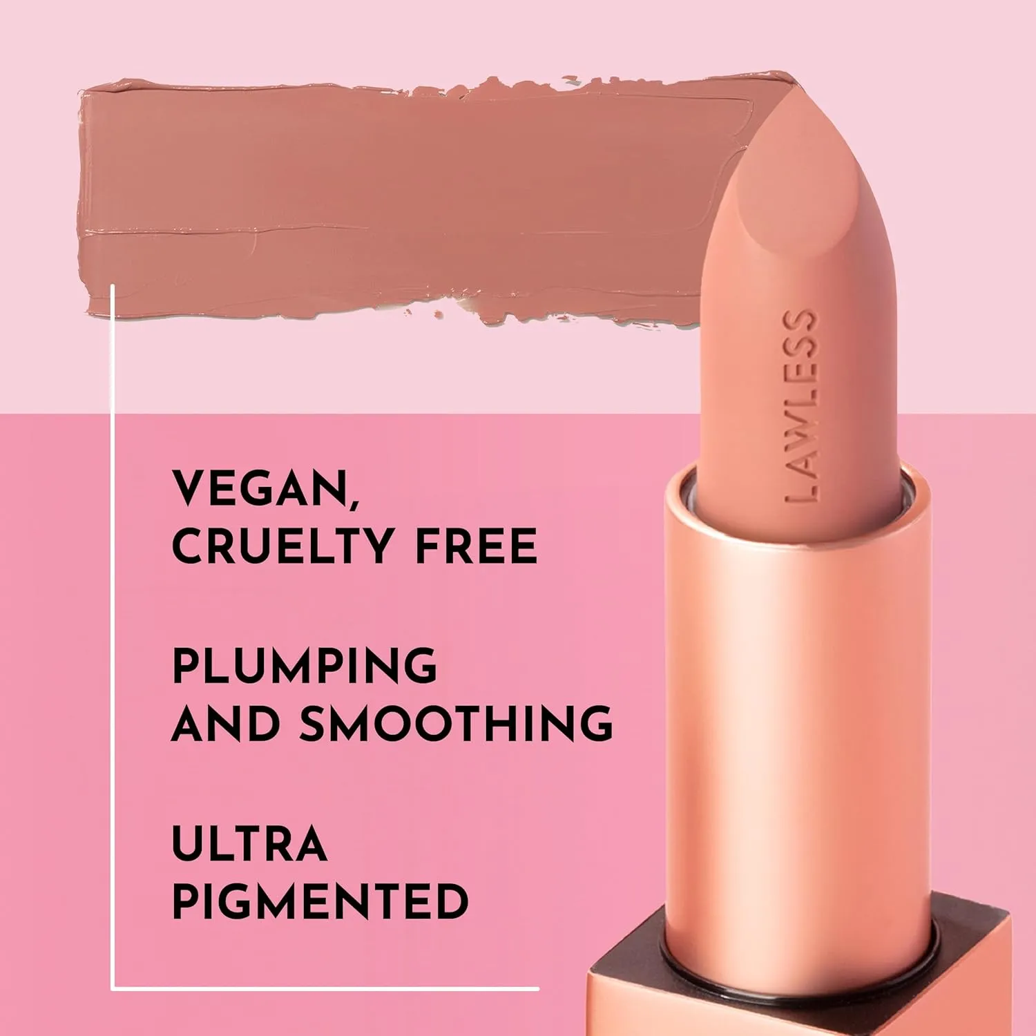 Forget the Filler Lip-Plumping Line-Smoothing Satin Cream Lipstick, Soft Truffle, Pink, 0.1 Ounce