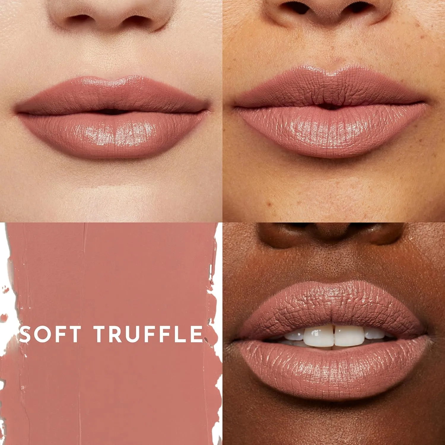 Forget the Filler Lip-Plumping Line-Smoothing Satin Cream Lipstick, Soft Truffle, Pink, 0.1 Ounce