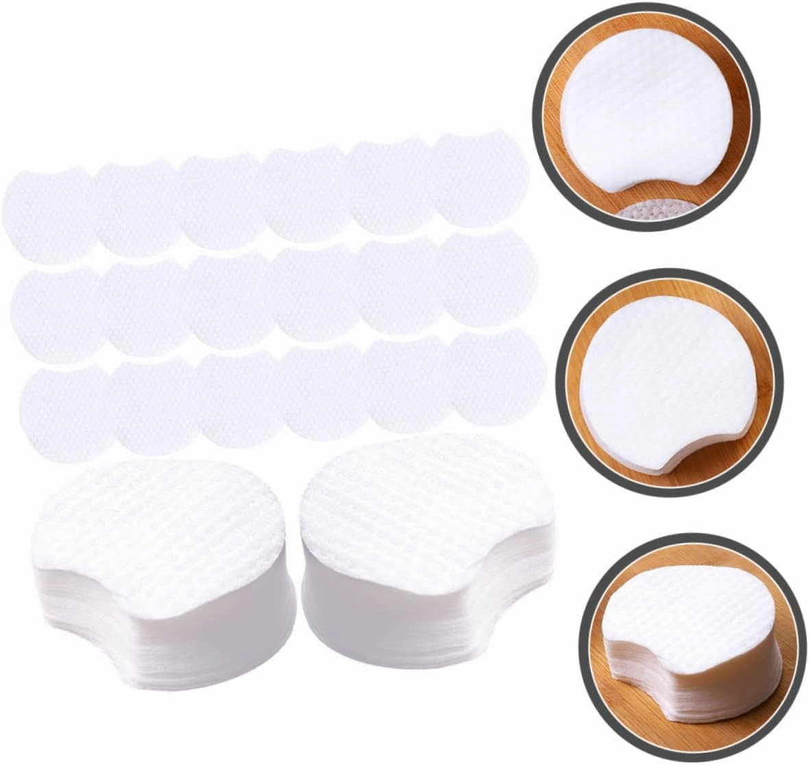 FRCOLOR 1200Pcs Disposable Makeup Remover Pads Pearl Pattern Make up Wipes for Face Thin Wipes Travel Makeup Wipes Face Cleansing Nails Polish Remover Cotton Pads-White