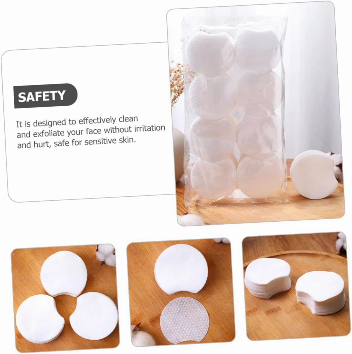 FRCOLOR 1200Pcs Disposable Makeup Remover Pads Pearl Pattern Make up Wipes for Face Thin Wipes Travel Makeup Wipes Face Cleansing Nails Polish Remover Cotton Pads-White