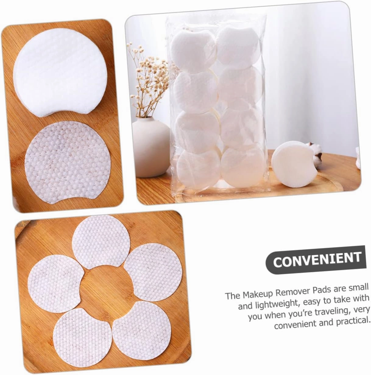 FRCOLOR 1200Pcs Disposable Makeup Remover Pads Pearl Pattern Make up Wipes for Face Thin Wipes Travel Makeup Wipes Face Cleansing Nails Polish Remover Cotton Pads-White